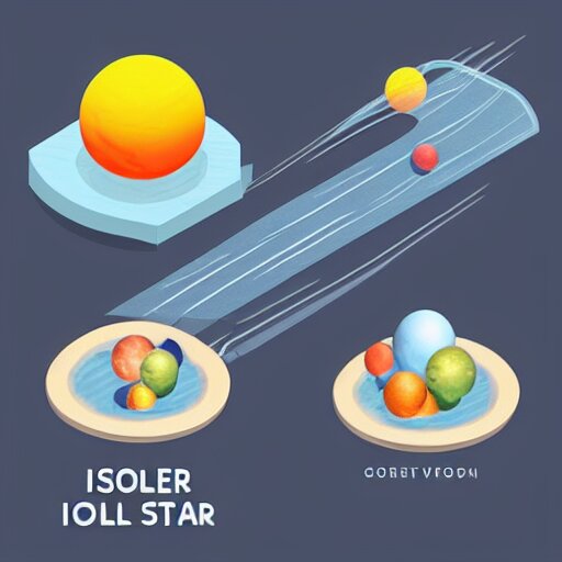 cute isometric solar system 