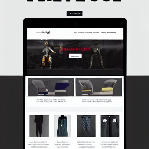 screenshot from a futuristic stylish ecommerce website 