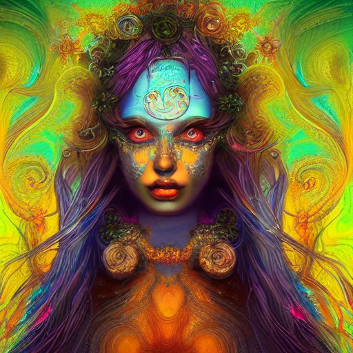 An extremely psychedelic portrait of deep sea goddess, surreal, LSD, face, detailed, intricate, elegant, lithe, highly detailed, digital painting, artstation, concept art, smooth, sharp focus, illustration