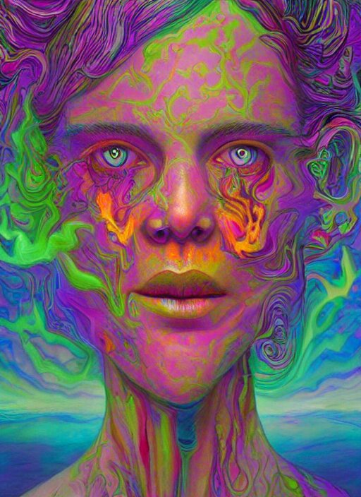 portrait ultra dimensional entity, accidentally tripping on dmt and acid, psychedelic experience, overwhelming psychosis of self realization and burning awakening, ultra high definition, unreal engine 5, hyperrealism, masterpiece composition, by martine johanna, barclay shaw 