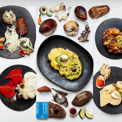 Award winning photos of the most disgusting looking gourmet food ever created, studio lighting, extremely detailed