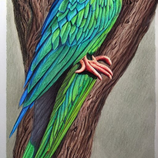 a color pencil drawing of a quetzal by natalia rojas and ana maria martinez jaramillo, pastel colors, in the style of wingspan artworks, realistic graphite, high quality, artstation, 4 k, realism, photorealism, extremly fine art 