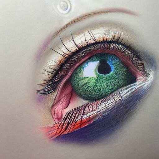  Colored pencil art on paper, highly detailed, artstation, Caran d'Ache Luminance