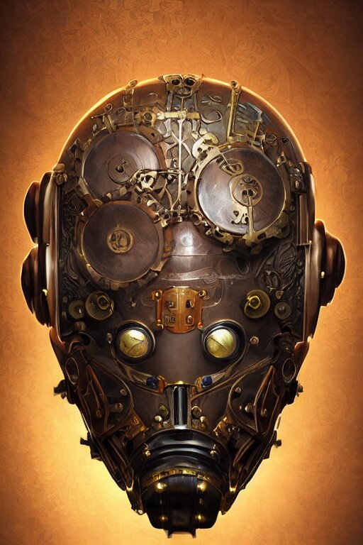 steampunk helmet fantasy art mask robot ninja stylized digital illustration sharp focus, elegant intricate digital painting artstation concept art global illumination ray tracing advanced technology chaykin howard and campionpascale and cooke darwyn and davis jack 