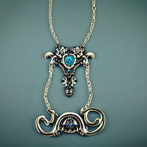 necro artnouveau style necklace 