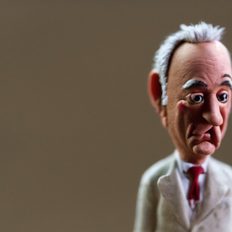 a cinematic film still of a claymation stop motion film starring bill murray, shallow depth of field, 8 0 mm, f 1. 8 