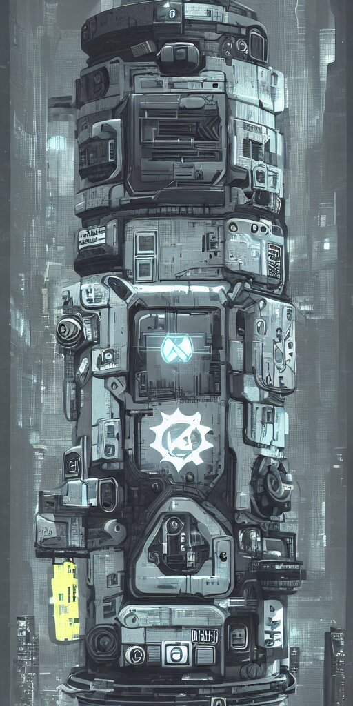 an extremely complex and advanced cyberpunk gameboy, style of Aperture Science