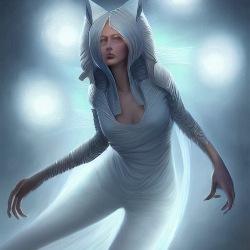 A friendly wisp, digital painting, lots of details, extremely detailed, 4k, intricate, brush strokes, Artgerm, Bastien Christopher Balaskas,, Shinji Aramaki