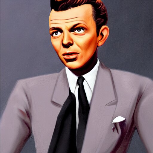 perfect composition, subdued color palette, award-winning concept art, detailed digital painting, airbrushed, low contrast: costume design for young Frank Sinatra as a poor 1950s bartender. Volumetric cinematic lighting, great attention to perfect anatomy, special attention to posing, great attention to realistic facial expression, faithful cinematic color scheme, perfectly coherent. In the style of: Greg Rutkowski, Francis Bacon, Syd Mead, Norman Rockwell, Beksinski, Edward Hopper, James Gilleard, Ilya Kuyshinov, WLOP, Stanley Artgerm, Takato Yamamoto, and James Jean.