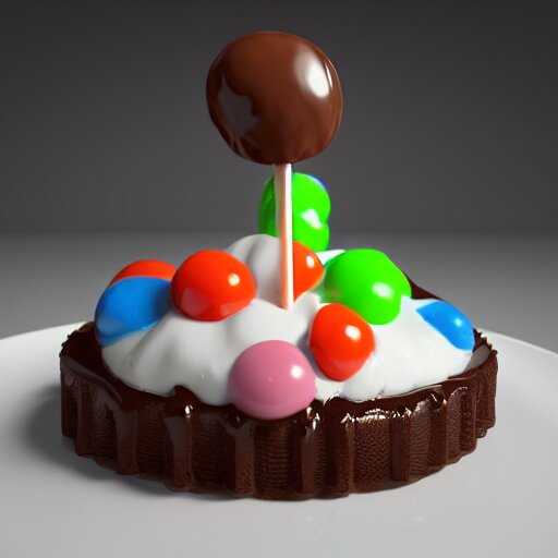 a jello chocolate candy lollipop snickers bar icecream cake muffin jaffa marshmallow nougat waffle candy gummy jelly sandwich, volumetric lighting, octane render, unreal engine, 8k, hd, perfect, decadent, maple syrup, drizzled chocolate sauce, smothered in melted chocolate, covered in sprinkles, highly detailed, stroopwaffel