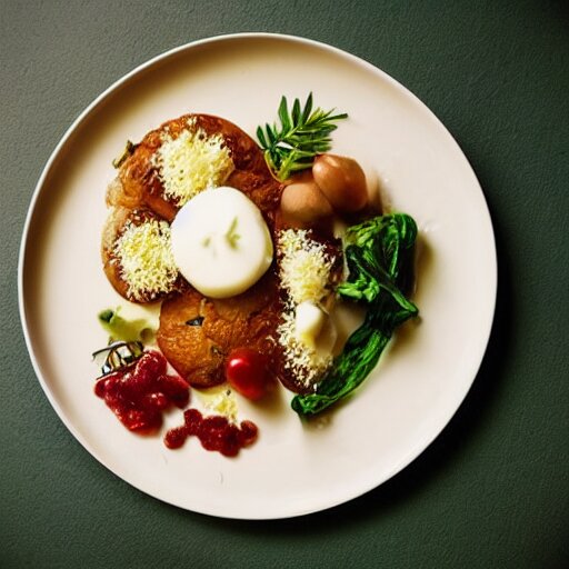 a nice big plate that is almost empty, culinary art photography 