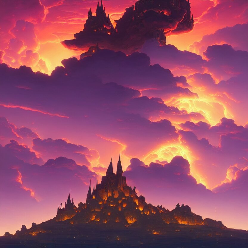 treasure planet, clouds, castle!, lava, beautiful lighting, vivid colors, intricate, elegant, smooth, sharp focus, highly detailed digital painting, concept art, cinematic, unreal engine, 4 k wallpaper, art by syd mead, terada katsuya, atey ghailan, svetlin velinov, cgsociety, artstation trending 