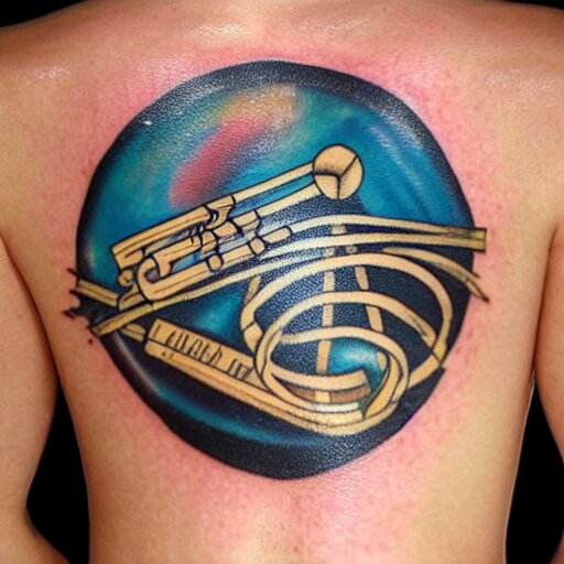 tattoo of voyager's golden recorder 