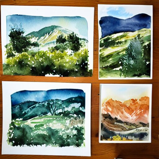 landscape watercolor prints 