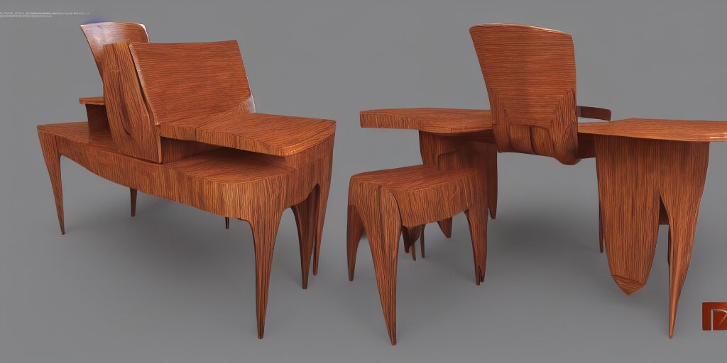 furniture design art deco, 3d render, furniture design sheet, Moebius, Greg Rutkowski, Zabrocki, Karlkka, Jayison Devadas, Phuoc Quan, trending on Artstation, 8K, ultra wide angle, zenith view, pincushion lens effect