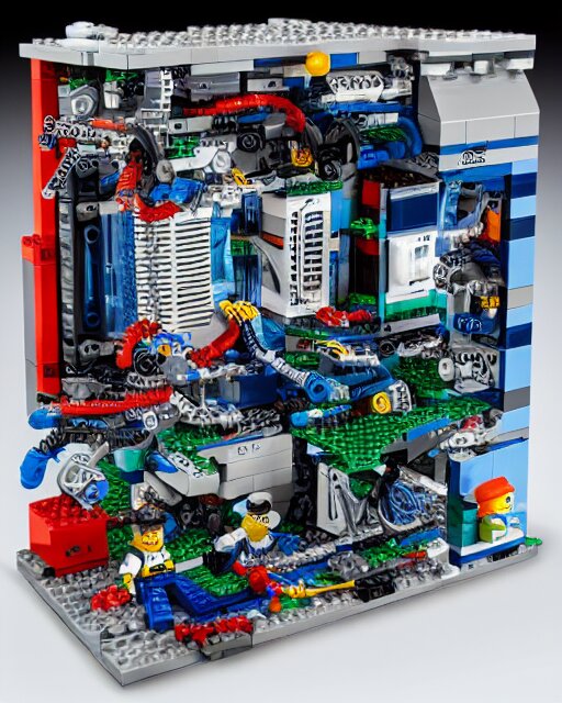 lego set of a modern computer motherboard