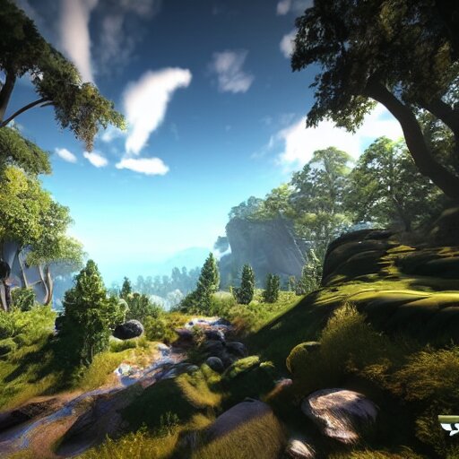 a beautiful landscape, nvidia raytracing demo