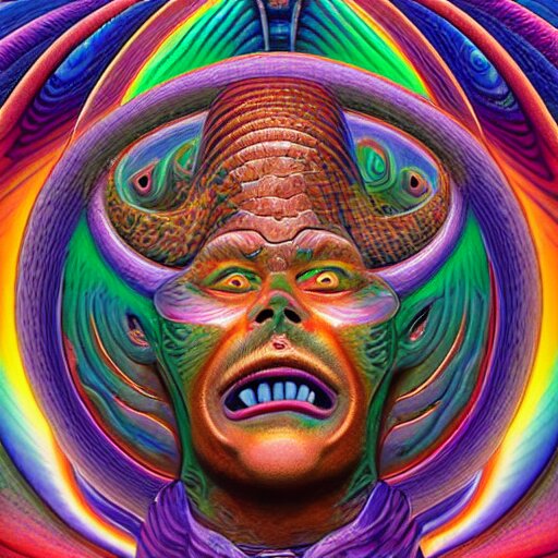 a surreal portrait statue of elon musk as a psychedelic tiki reptile stone god figure by naoto hattori, android jones, and chris dyer, deep bold colors, galactic dmt entity, depth of field, intricate beautiful painting, billions of details, octane render, portal, 8 k, detailed vector, trending on artstation, cgisociety 