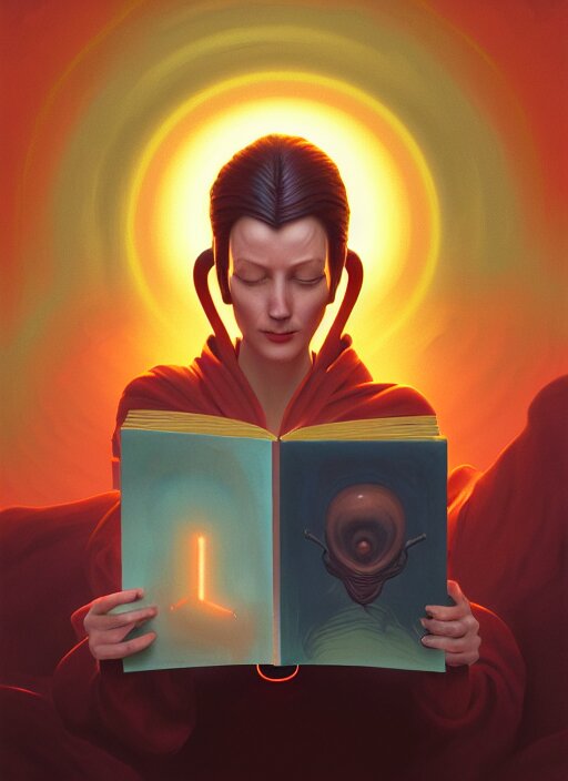 centered painted portrait, face of a classic depiction of an alien reading a book about humans, gloomhaven, matte painting concept art, art nouveau, beautifully backlit, swirly vibrant color lines, muted and dull colors, aesthetic octane render, 8 k hd resolution, by ilya kuvshinov and cushart krentz and gilleard james 