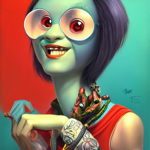 monster inc portrait, Pixar style, by Tristan Eaton Stanley Artg ...