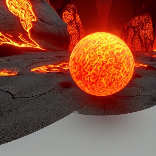 a sphere of molten core, melting sphere, glowing magma sphere, lava sphere, state of the art 3 d graphics, centered, in center, unreal engine, highly detailed, epic 