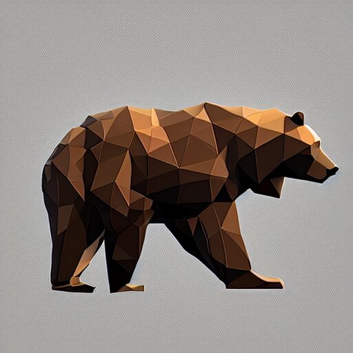 low poly bear 