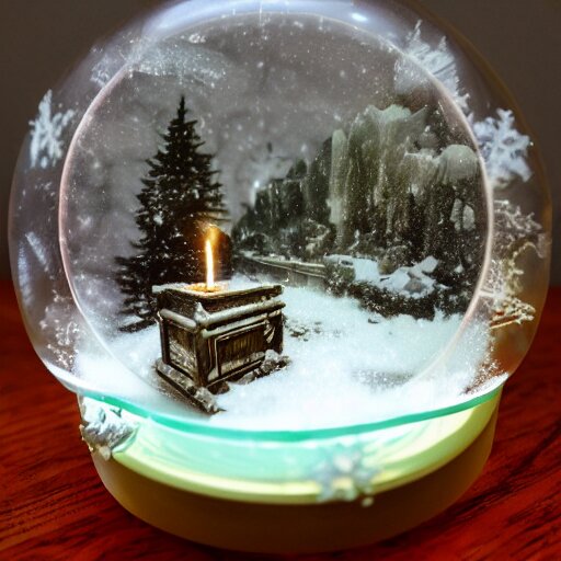 Snow globe, candles, Gustav Klutsis, Fallout, Pietro Fragiacomo, Legend of Zelda, mist, snow, pine tree, Aloe vera, swamp, dollar bill, shed, album art, 