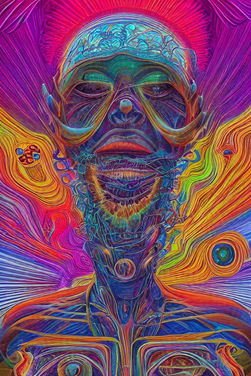 the mind on lsd, 4 k award winning alex grey, artstation - Arthub.ai