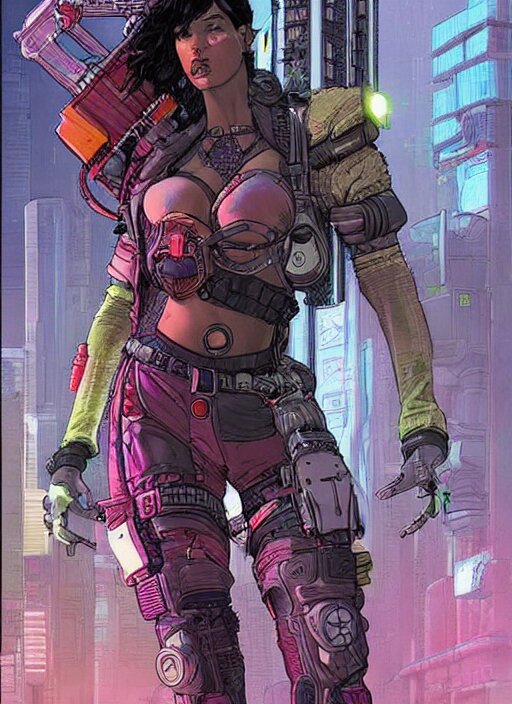 apex legends cyberpunk fitness babe. concept art by james gurney and mœbius. gorgeous face. 