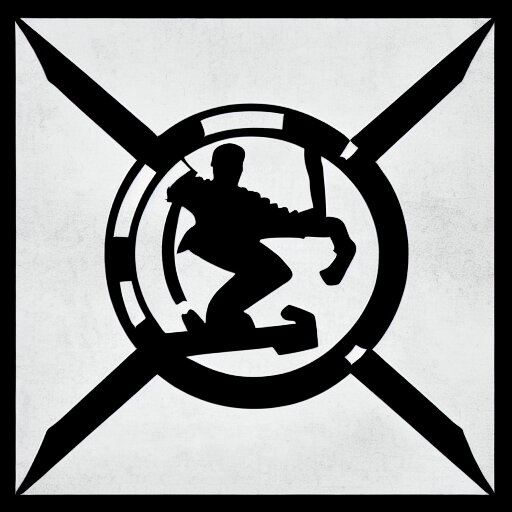 a logo about martial arts, karate, kung-fu, vectorial, black and white, highly detailed, symmetric