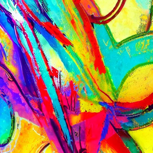 abstract number 7 6 intricate expressive colorful 