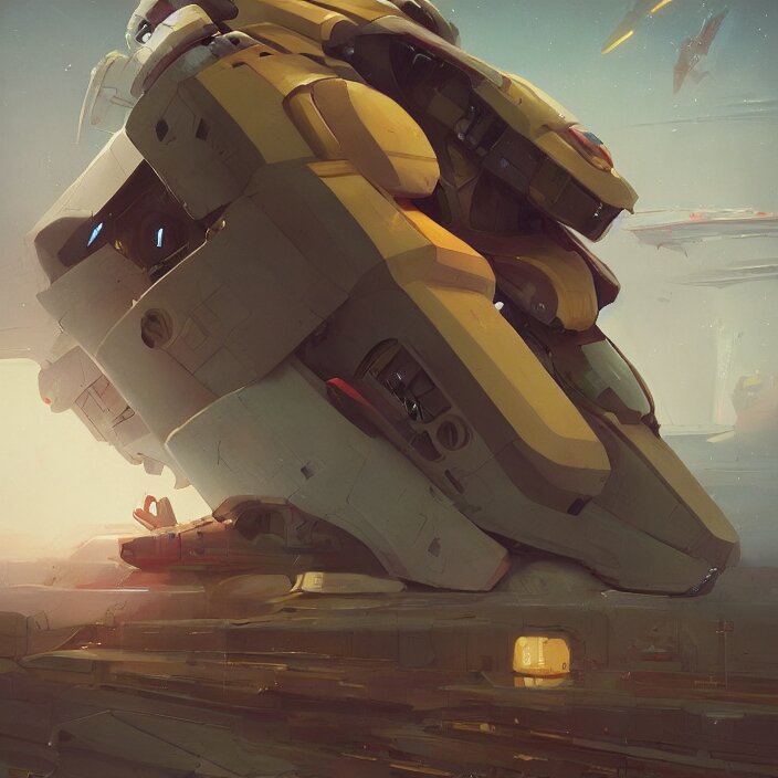 a beautiful portrait painting of an spaceship by sergey kolesov and pascal blanche and greg rutkowski andsachin teng. in style of digital art. colorful comic, symmetry, hyper detailed. octane render. trending on artstation 