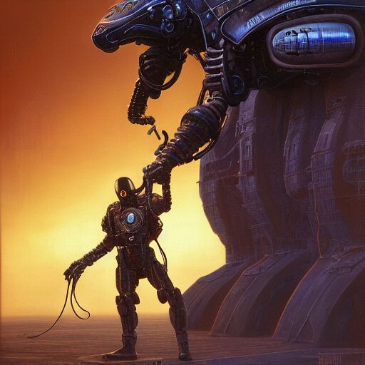 rat in cyberpunk protective suit, exotic alien features, robotic enhancements, desaturated, Tim Hildebrandt, Wayne Barlowe, Bruce Pennington, donato giancola, larry elmore, oil on canvas, masterpiece, trending on artstation, featured on pixiv, cinematic composition, dramatic pose, beautiful lighting, sharp, details, hyper-detailed, HD, HDR, 4K, 8K