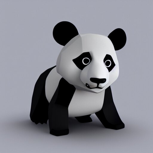 low polygon panda 3d