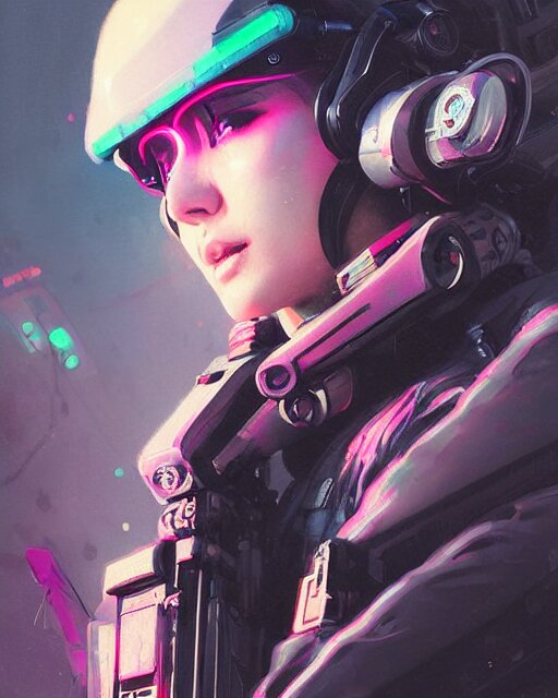 detailed neon female swat officer flying a jet, cyberpunk futuristic, neon, reflective puffy coat, decorated with traditional japanese by ismail inceoglu dragan bibin hans thoma greg rutkowski alexandros pyromallis nekro rene margitte, wide angle, illustrated, perfect face, fine details, realistic shaded, fine - face, pretty face 