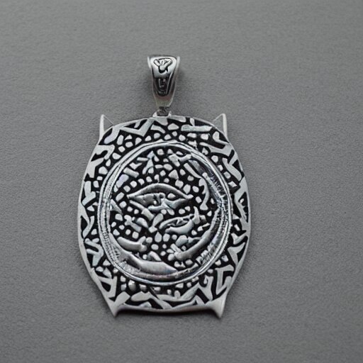 amulet of wave inlaid in silver, on a young beautiful woman neck, realistic, clean, 