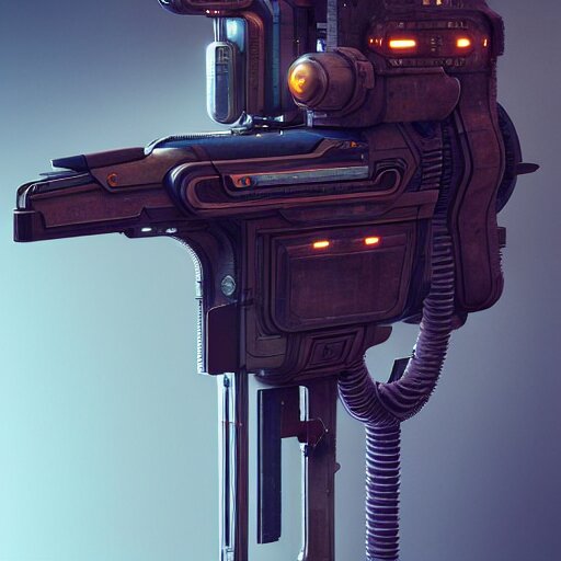 plasma rifle from the year 2 1 0 0 slick warm tones : by michal karcz, daniel merriam, victo ngai and guillermo del toro : ornate, dynamic, particulate, intricate, elegant, highly detailed, centered, artstation, smooth, sharp focus, octane render 