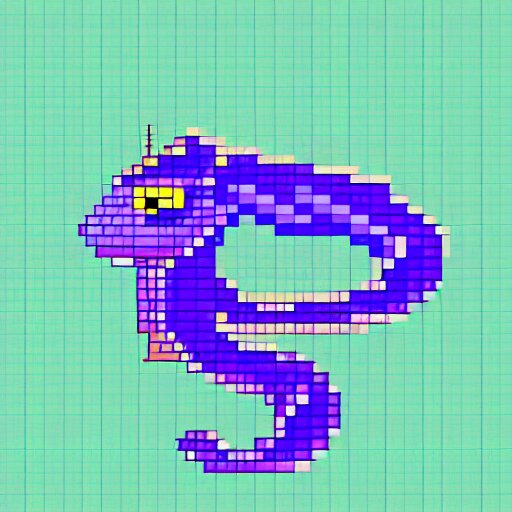 low resolution pixel art of a dragon, simple, digital art