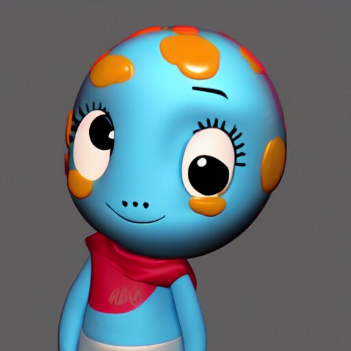 christina hendricks as gumball characters, 3 d render, blender, 