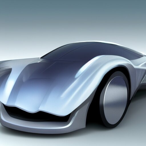 a hiper realistic digital art of a futurist spaceship car 