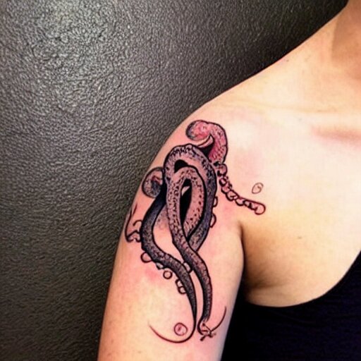 surreal octopus tattoo 