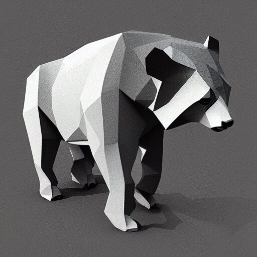 low poly bear 