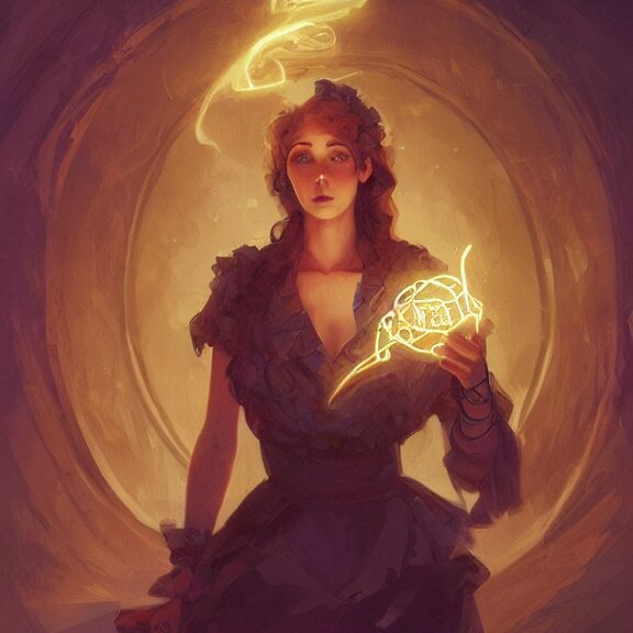 a highly detailed portrait in the style of charles dana gibson and in the style of peter mohrbacher. glowing rune of magical power. 