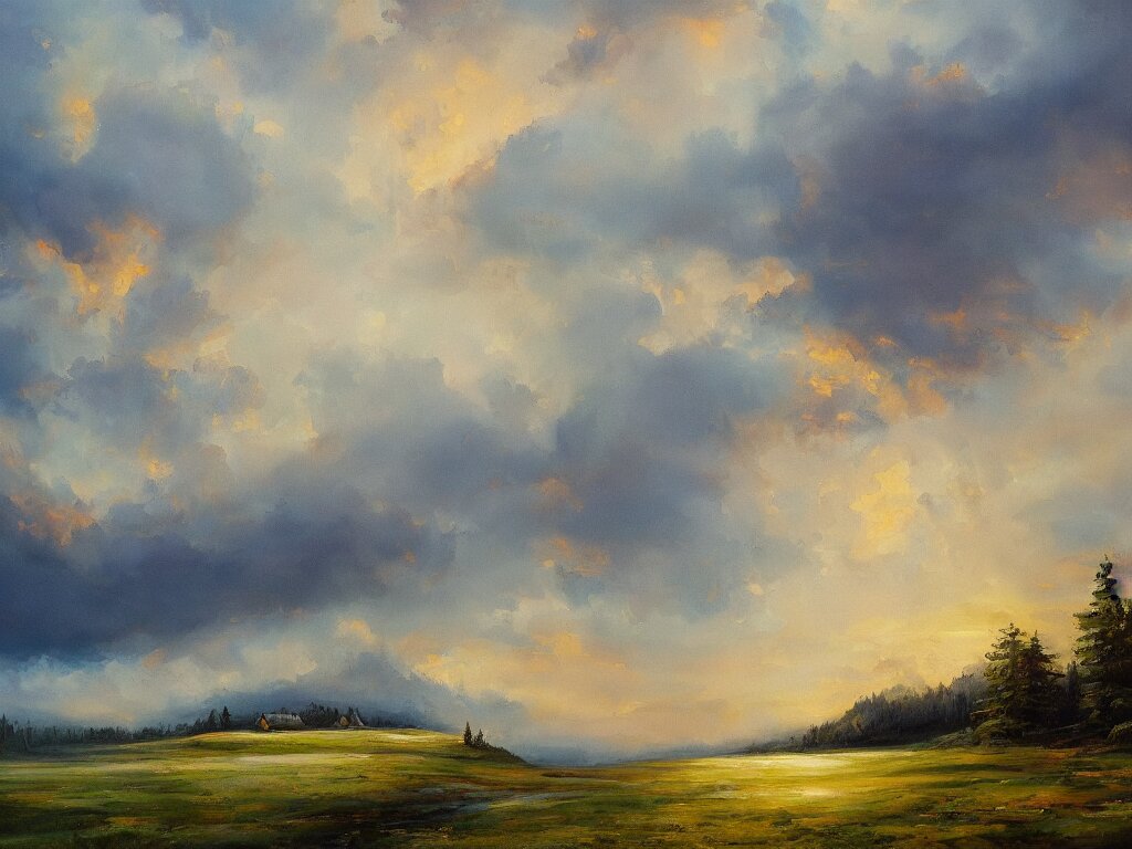 a beautiful landscape painting, trending on arstation 