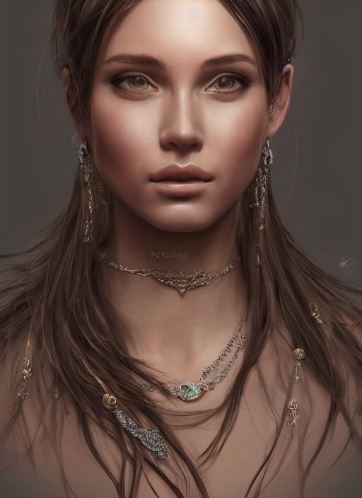 portrait of the most beautiful woman in the world, intricate, elegant, highly detailed, photorealistic, trending on artstation, digital art 