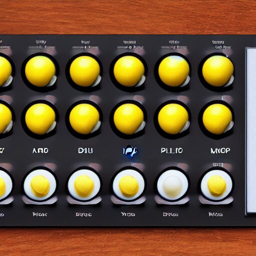 a graphical lemon logo for a midi controller with built in daw called the lmn - 3 