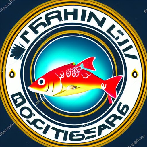 a vector logo of a fishing business 