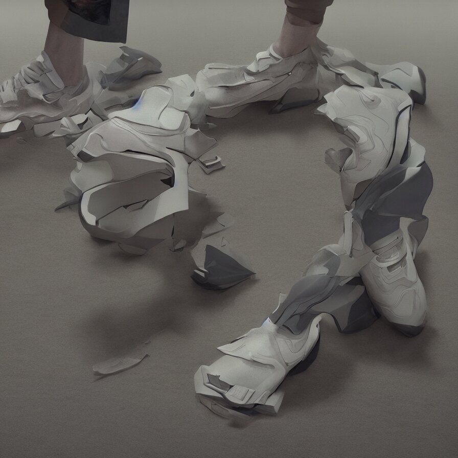 futuristic balenciaga sneakers by ( ( ( lucian freud ) ) ) and gregory crewdson and francis bacon, highly detailed, hyper realistic, oktane render, biomorphic, 8 k, highly detailed, hyper realistic, photorealistic, 