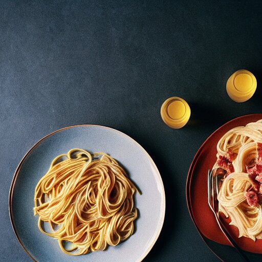 kodak portra 4 0 0, 8 k, soft light, volumetric lighting, highly detailed, a photographic still life of a plate of carbonara, typical italian food, realistic, hyper realistic - h 7 0 4 