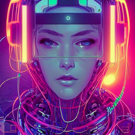 Lexica - A portrait of a beautiful cybernetic woman connected to a ...